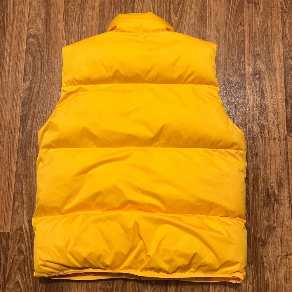 Nike Puffer Vest‎ Men Medium Yellow Primaloft Full Zip Sleeveless Jacket